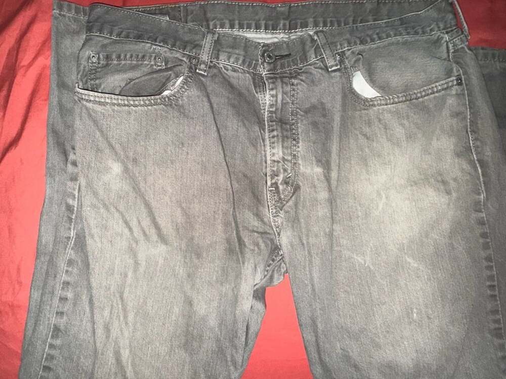 Levi's 559 Relaxed Straight Fit Jeans Grey Denim Size 38x32